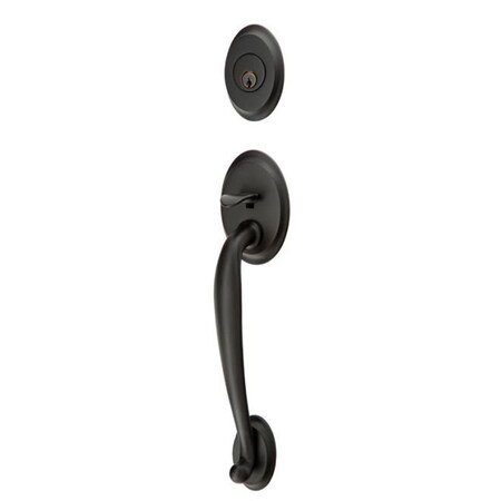 Emtek Flat Black Handleset 4410CKUS19 4410CKUS19